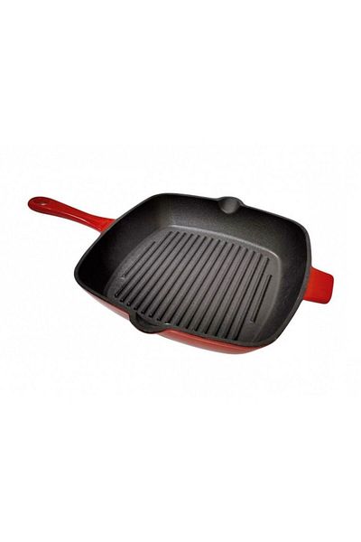 SGTT Enamelled Cast Iron Square Grill Pan, 27x27 cm