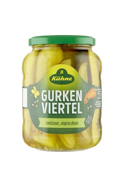 Kühne Sferturi de castravete, picanti si dulci 670 g / 720 ml Kuhne