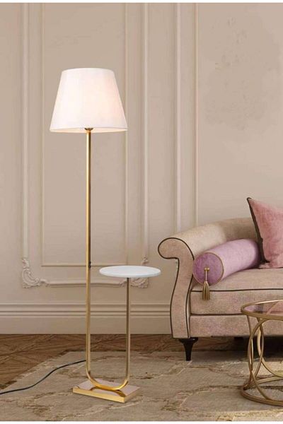 Al Saada Home Metal Floor Lamp - Gold