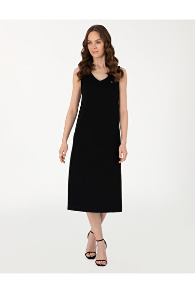 Pierre Cardin Μαύρο πλεκτό φόρεμα σε γραμμή Α 50308266-VR046