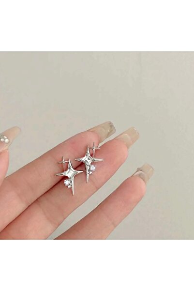 İnci çelik kutup yıldızı antialerjik küpe