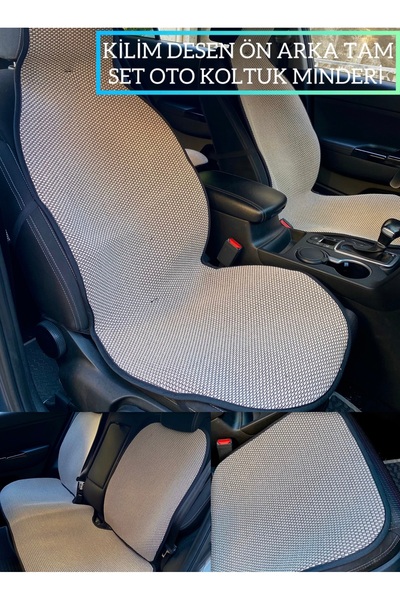 rebols SET DE 5 PERNE PENTRU SEAT AUTO, 100% BUMBAC, NEPRIMIȚĂ TRANPIE (BEJ)