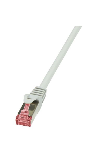 LogiLink Cablu S/FTP Cat6, LSZH, cupru, 1m, alb, AWG27, dublu ecranat