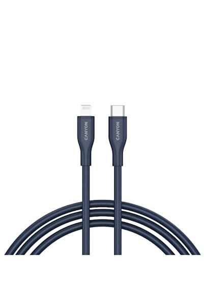CANYON Cablu USB-C la Lightning CNS-CLNM60SC10DB, 60W, 1m, albastru închis