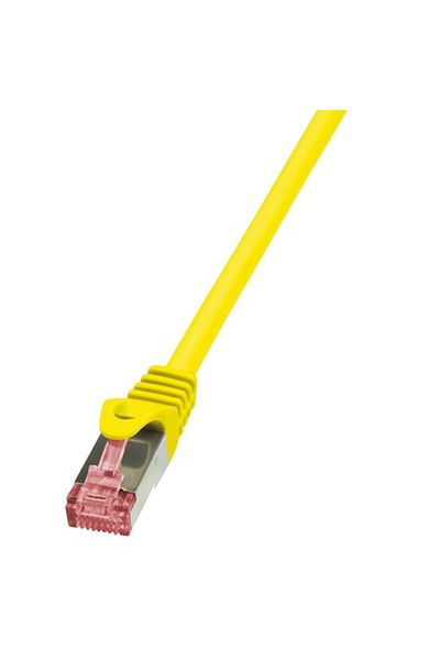 LogiLink Cablu S/FTP Cat6, LSZH, cupru, 0.25 m, galben, AWG27, dublu ecranat