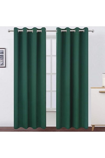Metropolitan Concept Set of 2 blackout curtains, worked on staple rings