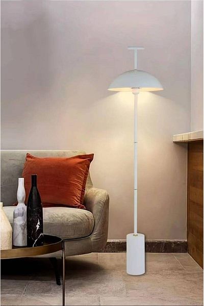Al Saada Home Metal Floor Lamp - White