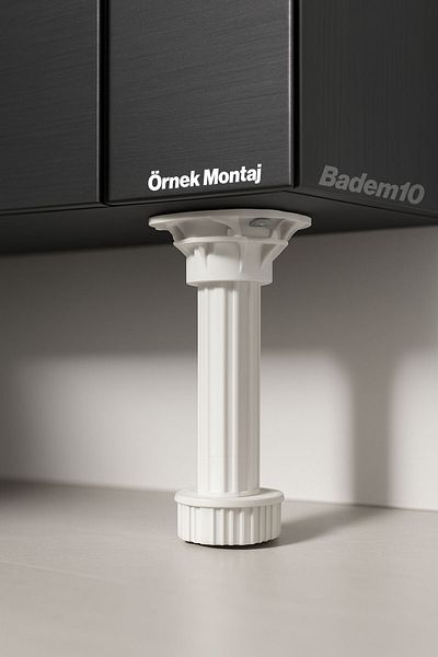 Badem10 Picioare reglabile din plastic de 15 cm pentru dulap de mobilier pentru bancă