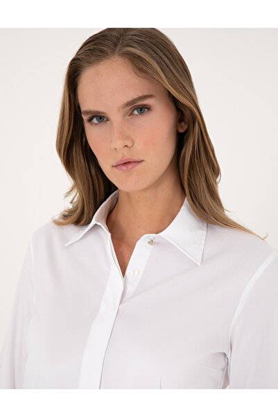 Pierre Cardin Beyaz Slim Fit Uzun Kollu Gömlek 50313222-VR013