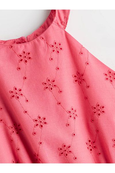 LC Waikiki Lcw Kids Pink Halter Neckline Fisto Detail Girl Dress