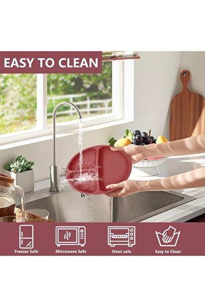 Toybox Silicone Baby Feeding Set – Baby Led Weaning Supplies with Bib, Divided Plate, Bowl, Cup, Spoons