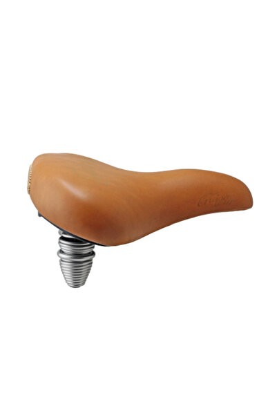 Selle Monte Grappa Country Tour Bicycle Saddle – Spring, Brown, City - City Type, Wide Comfort Design
