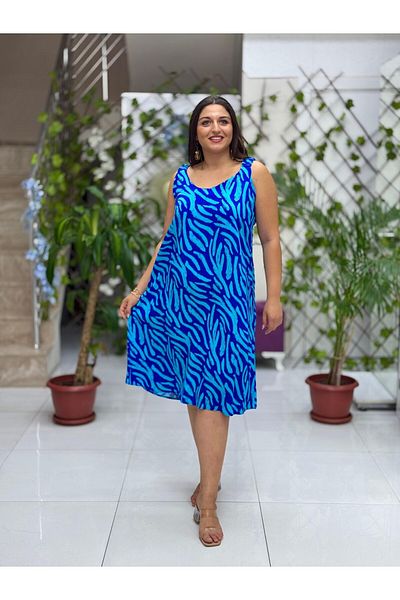 Punta Otantik Dk19003 Floor-Length Strap Shoulder Elastic Viscose Dress