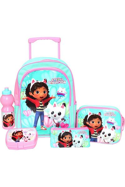 Universal Studios Gabby's Dollhouse 5-in-1 Value Set Trolley Bag with Accessory – 16/17 Inch