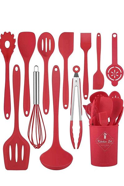 COOYA 12-Piece Kitchen Utensil Set Silicone Cooking Tools Nonstick Heat Resistant Cookware For gifts