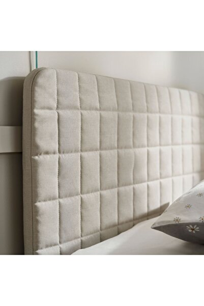 IKEA tek kişilik karyola, beyaz, 90x200 cm, karyola başlığı dahil