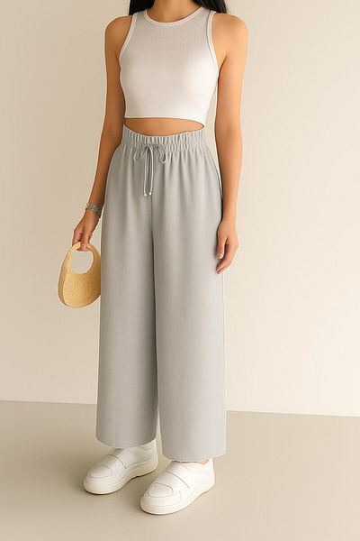 VOICTEC Relaxed Fit Tiril Tiril Standard Size 38-48 Size Range Casual Loose Fit Ayrobin Pants with Elastic Waist
