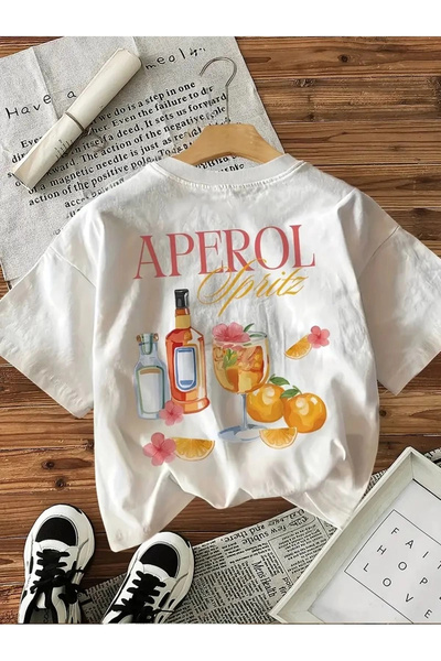 Violon تي شيرت أبيرول صيفي تصميم يونيسكس مقاس كبير