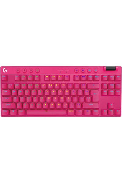 logitech G PRO X TKL Lightspeed Gaming Keyboard, Magenta