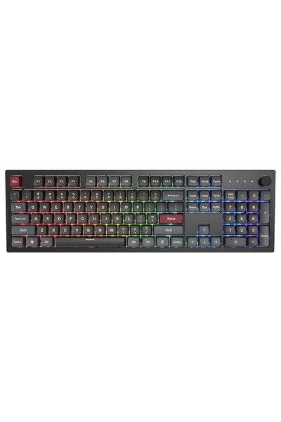 MONTECH Mechanical Keyboard MKey Darkness, Gateron G PRO 2.0 Red Switches, Dark Blue