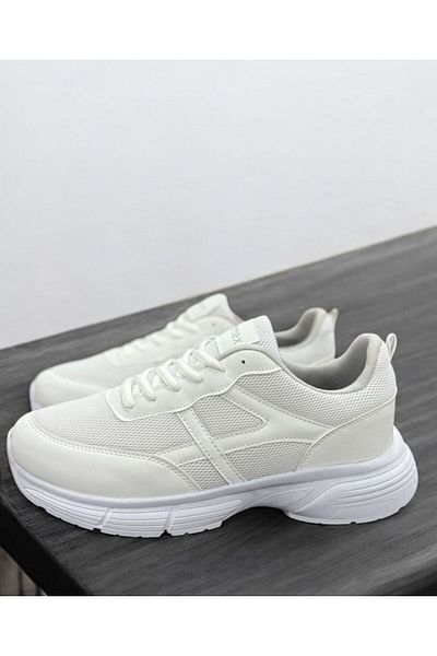 KANTEX Sneaker White Sports Shoes Comfortable Airy Flexible Quality Lace-Up Orthopedic Useful28M-