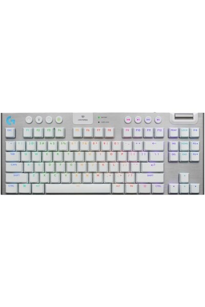 logitech G915 X TKL Mechanical Gaming Keyboard, Tactile, LightSpeed, Low-Profile, Wireless, White