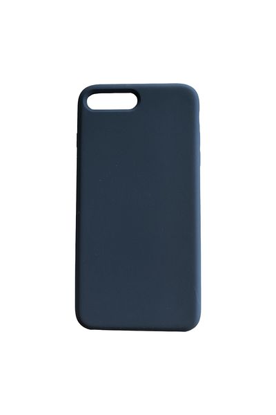 OEM Carcasă compatibilă cu iPhone 7+, silicon lichid cu interior de catifea, albastră