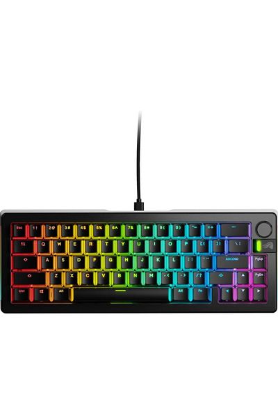 Glorious Tastatură mecanică GMMK 3 PRO, Fox Switches, 66 de taste, USB, cu fir, neagră