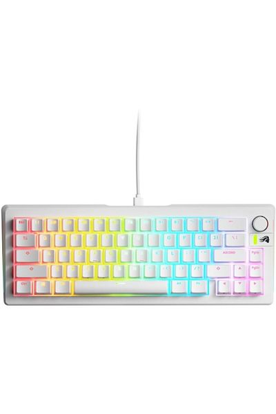 Glorious Tastatură mecanică GMMK 3 65% prefabricată, USB-C, comutatoare Fox, aspect american, 66 de taste