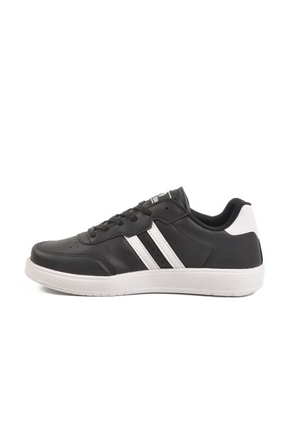 Aspor Black and White Lace-Up Unisex Sports Shoes