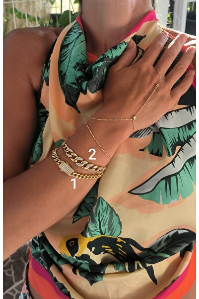 xUPING 2 Nolu Altın Kaplama Halat Model Bileklik Kararmaz 14K Rengindedir 18 ...