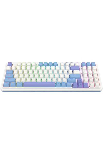 REDRAGON Gloria Pro Mechanical Gaming Keyboard, RGB Lighting, Orange Switches, White