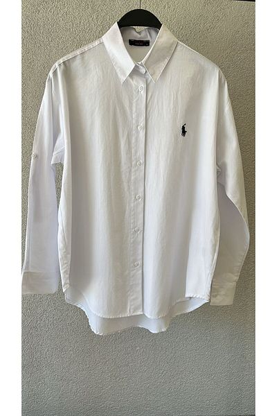 JESSE STORY Cămașă POPLIN CU DETALII DE BRODAT PENTRU FEMEI 75 CM (100% BUMBAC)