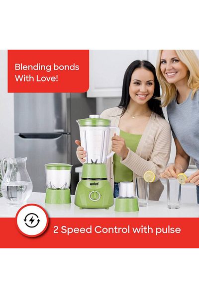 Sanford Sanford 3-in-1 Blender, Mixer, Chopper, Grinding, 1.6L - 400W SF5525BR BS Black