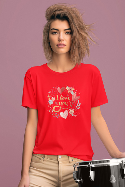 MAGORS STIL-X "I LOVE YOU" ΠΡΕΠΤΟΜΕΝΟ ΠΟΔΗΛΑΤΟ ΓΥΝΑΙΚΕΙΟ ΜΠΛΟΥΖΑ 100% ΒΑΜΒΑΚΙ...