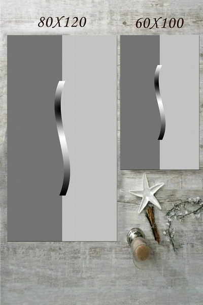 G&C HOME BÜYÜK BOY XL Dijital Baskılı Su Emici Gri Tonlu Eskitme Desenli İkil...