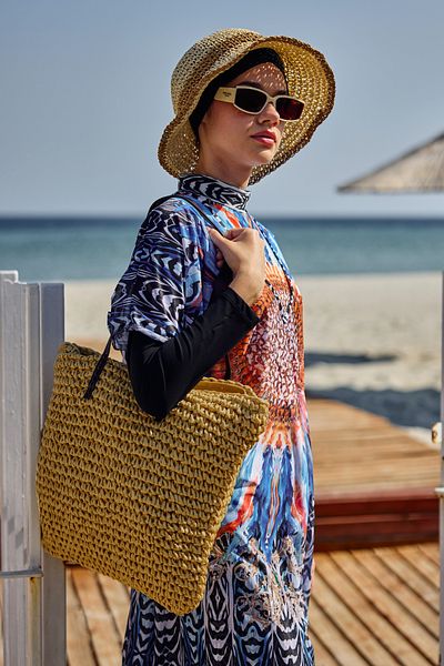 Remsa Mayo Плажна чанта Remsa Straw 011 Camel