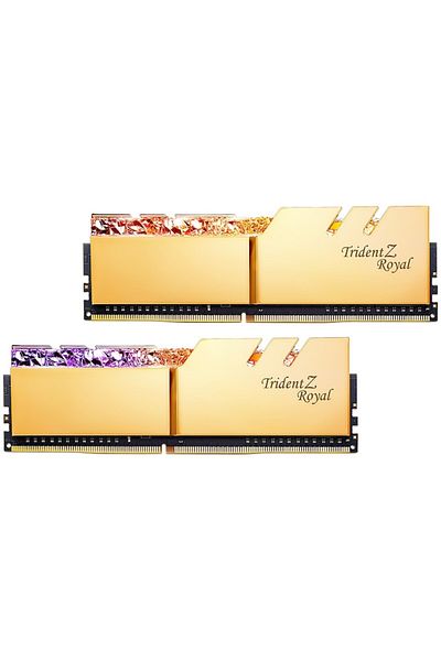 G Skill G.SKILL Trident Z Royal Gold, 16GB (2x8GB) DDR4, 3600MHz CL17, Kit cu două canale