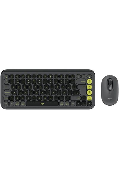 logitech Kit Tastatură + Mouse Wireless POP ICON COMBO, Bluetooth, EasySwitch, Grafit