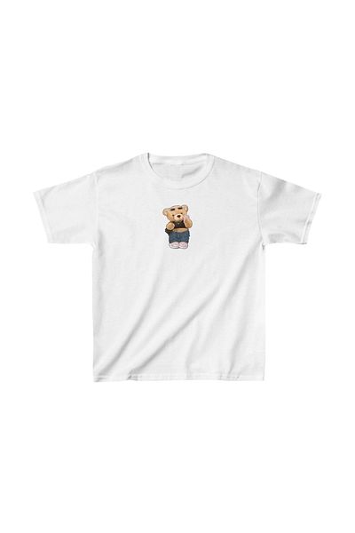 SH WEAR STORE Unisex Kids Printed T-Shirt - White