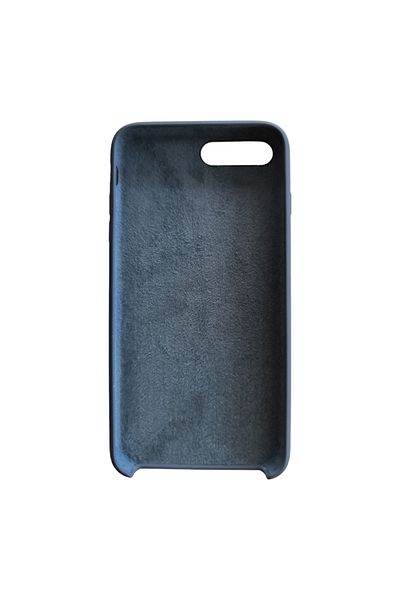 OEM Carcasă compatibilă cu iPhone 7+, silicon lichid cu interior de catifea, albastră