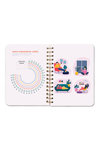 Crow Notebook 2026 A5 Fiyonklu Akademik Ajanda 15x21 Cm - 107 Ad. Sticker Hediyeli - Lastikli - 12 Aylık