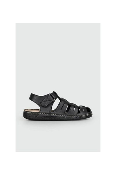 Aspor Black Velcro Men's Sandals