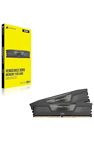 Corsair Memorie Vengeance, DDR5, 32GB (2x16GB), 6000 MHz, C28, 1.4V, AMD Expo, Gri