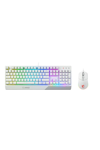 MSI VIGOR GK30 COMBO, configurație UK, USB, iluminare RGB, alb
