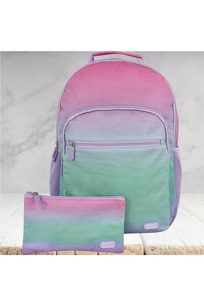 Roco Gradient Abstract Design Backpack with Accessory