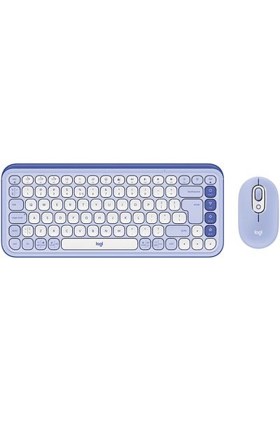 logitech Kit Tastatură + Mouse Wireless POP ICON COMBO, Bluetooth, EasySwitch, Liliac