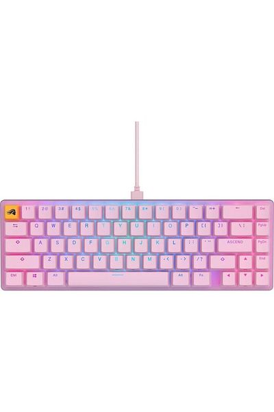 Glorious Tastatură mecanică de gaming GMMK 2 RGB compactă, USB-C, comutator liniar Fox, aspect american, roz