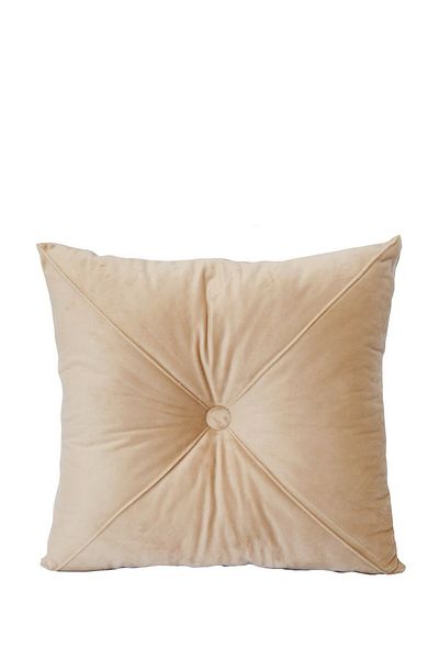 OEM Cream Velvet Puffet Decorative Pillow, Square, 40x40 Cm