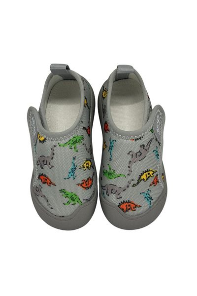 Kidohug Indoor slippers for kindergarten, Flexible sole, Velcro closure, Dinosaur pattern